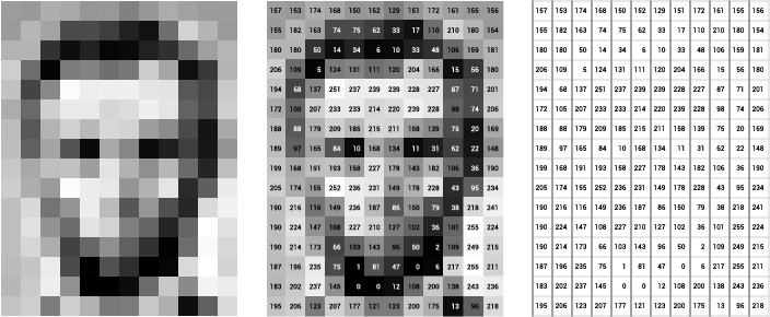 Image Matrix with pixel intensities
