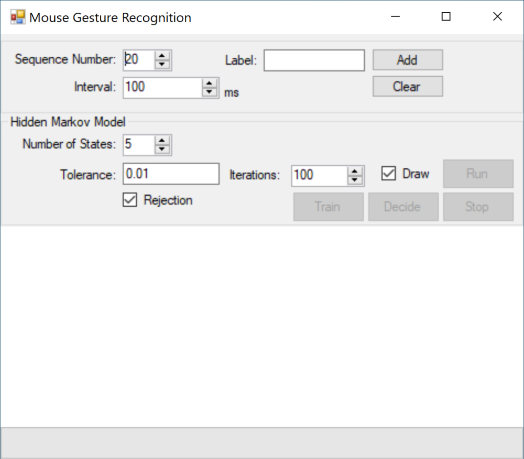Hidden Markov Models in C# a Mouse Gesture Recognition Application
