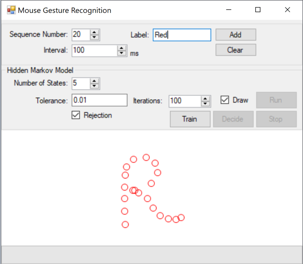 Mouse Gesture Recognition: Sequence Training