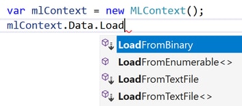 Data Loader Options in ML.NET